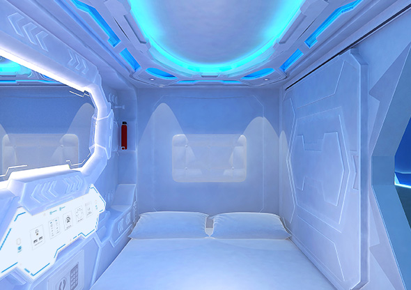 太空舱科技款横式书桌床太空舱创业版