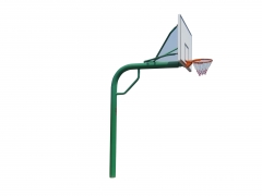 Buried round pipe basketball stand