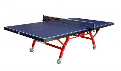 Double- foldable tennis table with wheel