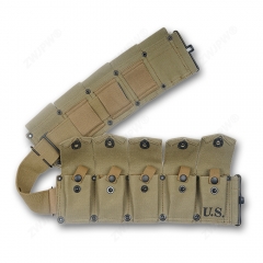 二戰美式 M1加蘭德十聯 通用戶外小包（復刻影視道具）卡其）