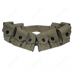 二戰韓戰美式 M1加蘭德十聯 通用戶外小包 軍綠（復刻影視道具）