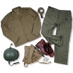 二戰時期美式 ARMY基礎M41春夏季裝備組合頭盔服裝腰帶鞋靴子（復刻影視道具）