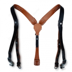 二戰 Y帶Y型背帶 頭層純牛皮（復刻影視道具）