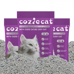 Natural Cat Sand Lavender Scent Bentonite Cat Litter