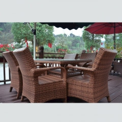 RTC-24 customized outdoor rattan furniture table and chair