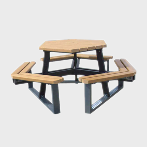 TB84 wood table and bench set
