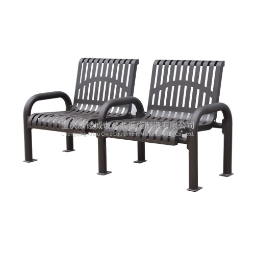 FS55 outdoor furniture flat steel park bench chair