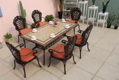 Factory Manufacture Cast Aluminum Leisure European Table And Chair Furniture