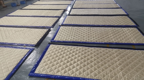 Fireproof and Sound barrier Protective Pad with PVC Coated Mesh Tarpaulin