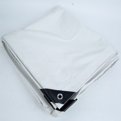 6Mx6M 0.55MM 680G White PVC ECO-Friendly Fabric Coated Tarp