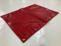 Bright Red Heavy Duty Trar resistant PVC Mesh Coated Tarp