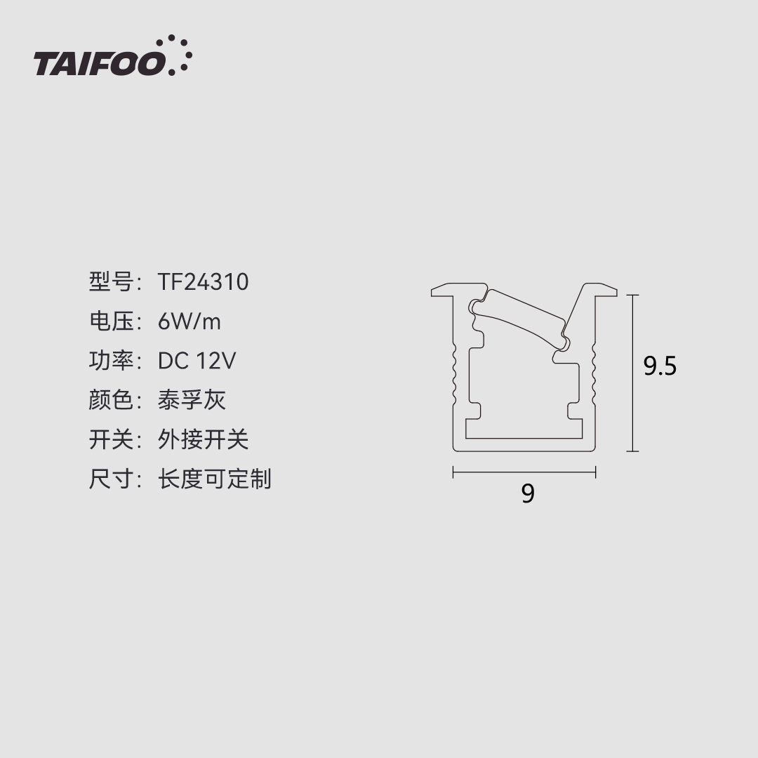 TF24310 嵌入式斜面条形灯