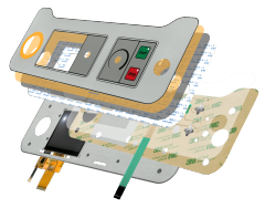 LCD模組鑲嵌薄膜開關