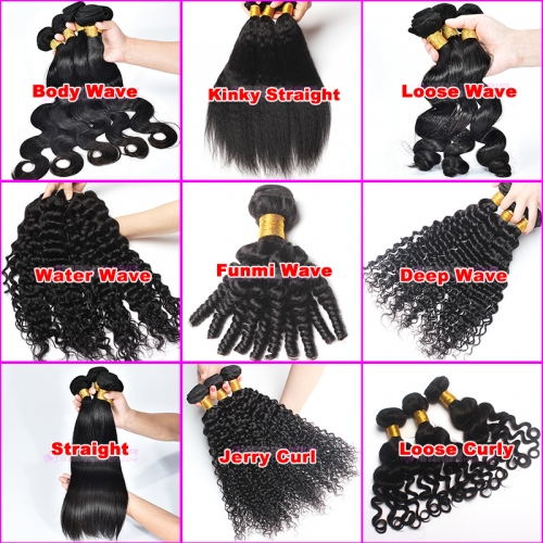 Normal grade 100% human hair weft top rated hair different textures on sell with cheap price