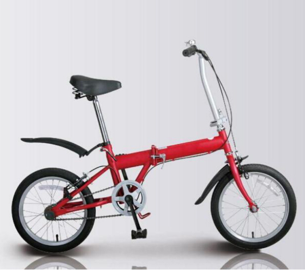 16寸高碳钢折叠自行车