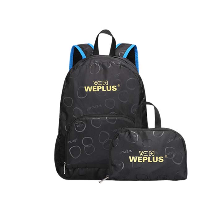 唯加（WEPLUS）商务休闲双肩包旅行折叠背包背