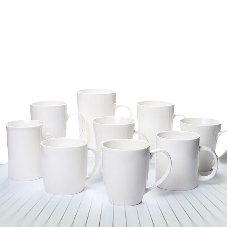 广告促销礼品陶瓷杯 定制水杯咖啡杯子白色马克杯 