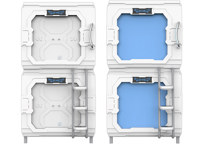 Technology Vertical Single Capsule Bed High With