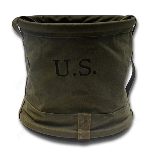 二战韩战美式 帆布水桶（复刻影视道具）