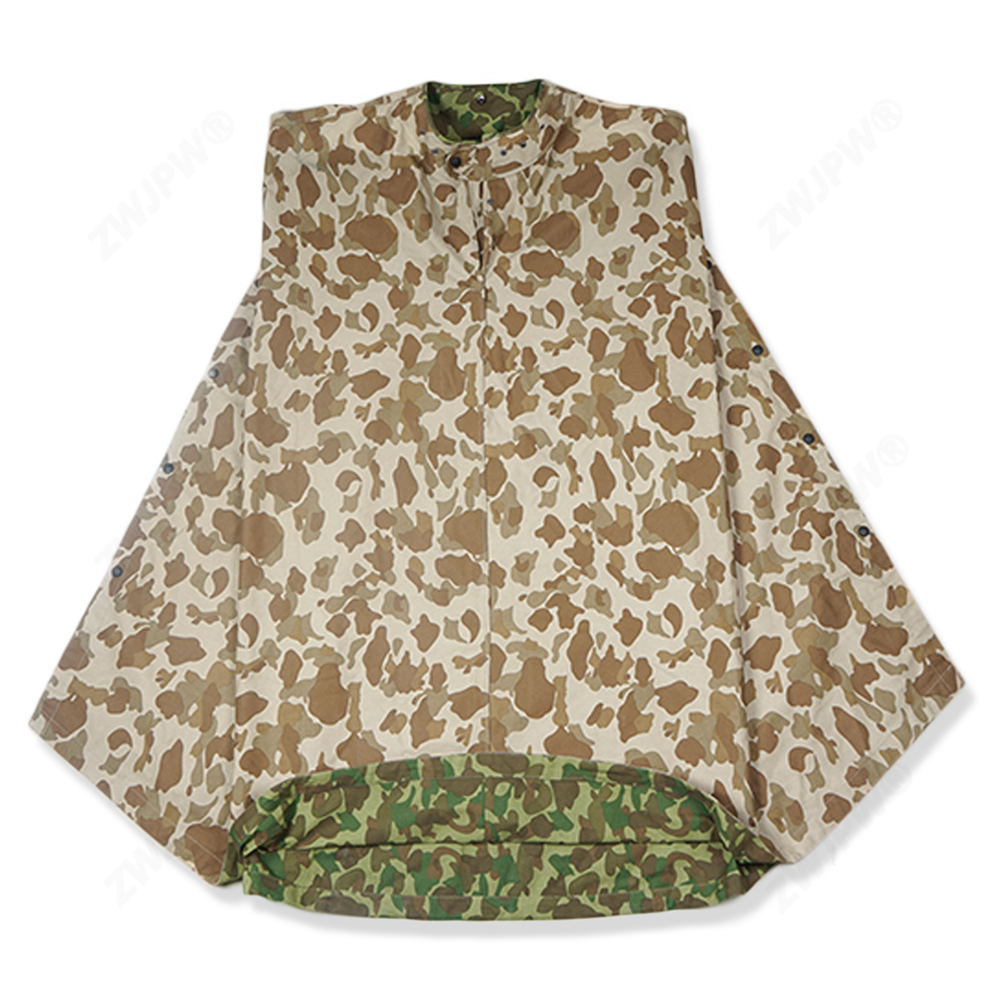 二战时期美军太平洋迷彩海军陆战队usmc雨披雨衣猎鸭迷彩披风