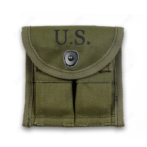 二战时期美式 M1卡宾 US 两联包战术小腰包 腰挂包（复刻影视道具）