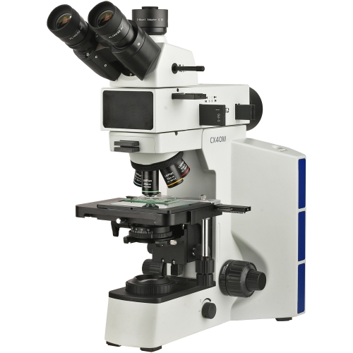 50X-500X Trinocular Metallurgical Microscope Upper and Lower Lighting System
