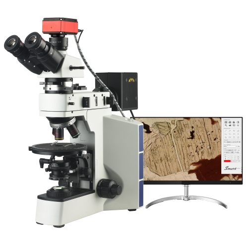 192X-1926X Trinocular Polarizing Metallurgical Microscope for observing and analyzing mineral and rock crystals.