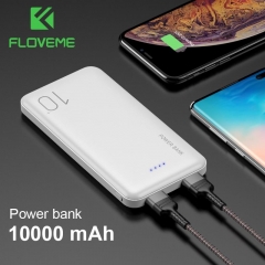 FLOVEME Power Bank 10000mAh Portable Charger For Samsung Xiaomi mi Mobile External Battery Pack 10000 mAh Poverbank Phone USB