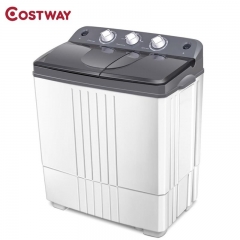 COSTWAY 16 Lbs Twin-tub Portable Mini Washing Machine All-In-One Automatic Freestanding Top Loading Washing Machines EP23614