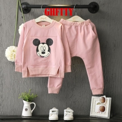 Baby Girls Clothing Sets Cartoon Minnie Mouse 2019 Winter Children's Wear Cotton Casual Tracksuits Kids Clothes Sports Suit Hot