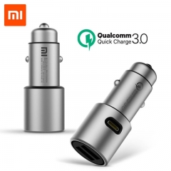 Original Xiaomi Car Charger QC 3.0 Dual USB Quick Charge 5V/3A 9V/2A Mi Car-Charger For Android iOS For iPhone Samsung Huawei