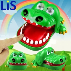 Lis Large Crocodile Mouth Dentist Bite Finger Game Funny Toy Gift ,Funny Gags Toy Novetly Toys For Kids Gift