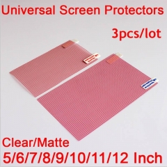 3pcs/lot Clear or Matte Universal Screen Protectors 5/6/7/8/9/10/11/12 Inch Protective Films for Mobile Phone Tablet Car GPS LCD