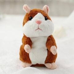 Dropshipping Promotion 15cm Lovely Talking Hamster Speak Talk Sound Record Repeat Stuffed Plush Animal Kawaii Hamster Toys