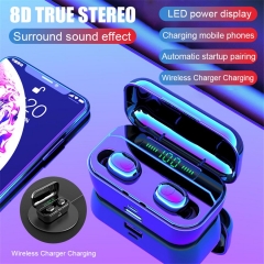 TWS 8D Stereo Bluetooth Earphones Wireless Headset Sport Music Earhook Bass Earbuds for iPhone Samsung Huawei Xiaomi Headphone