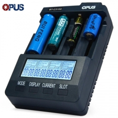 Original Opus BT-C3100 V2.2 Smart Digital Intelligent 4 LCD Slots Universal Battery Charger for Rechargeable Battery EU/US Plug