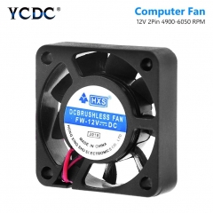 YCDC Video Chip Cooler Cooler Cooling Fan DC 12V 4010 Model 40mm 2 Pin PC Fan 40x40mm 2 Pin Black Desktop CPU Heatsink