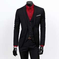 New 3pcs Wedding Suits for Men Three-piece Suit Slim Korean Casual Suit Business Dress Groom Wedding Dress Groomsmen Clothes