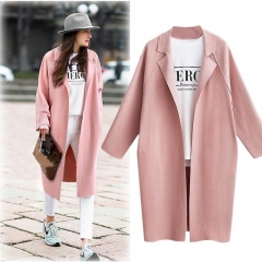 SWYIVY Women's Windbreaker Jacket Feminine Coat Female Windbreaker Long Coat Open Stitch Straight Clothes Women's Coat