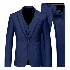 Litthing Men Blazers Suit Sets Autumn Business Office Men Blazers 3 Pcs  Suti +vest + Pants Solid Long Sleeves Fomarl Sweatwears