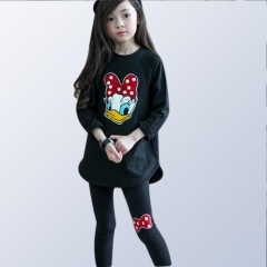 Children's autumn wear girls clothes suits kids cartoon sports set girls pure cotton tops + pants  2pcs for 3 5 7 8 10 years old