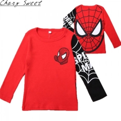 2019 new hot cartoon print boys and girls T-shirt summer children's wear T-shirt cotton round neck long-sleeved shirt