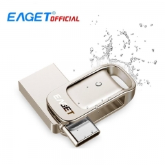 EAGET CU20/CU30/CU31 128GB/64GB/32GB/16GB Metal USB 3.0 Flash Drive Memory Storage Stick Phone OTG Type-C Pen Drive Mini U Disk