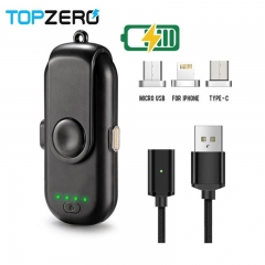 TOPZERO Magnetic Power Bank Mini Finger Emergency Mobile Power Magnetic Portable 18650 Fast Charging External Battery Charger