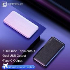 CAFELE 10000mAh Power bank Triple output Portable Mobile Phone Charger External Battery For iPhone samsung huawei xiaomi oneplus