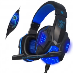 ONIKUMA PC780 Wired Gaming Headphones 3.5MM HIFI Bass Stereo Gaming Headset  LED Flashing Gaming Headphone with MIC USB Plug