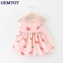 GEMTOT Summer 2019 new children's wear, girl's dress, baby boy, baby cool, summer watermelon pattern, sling .