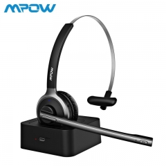 Mpow BH231 Bluetooth 4.1 Headphones With Mic Charging Base Wireless Headset For PC Laptop Call Center Office 18H Talking Time