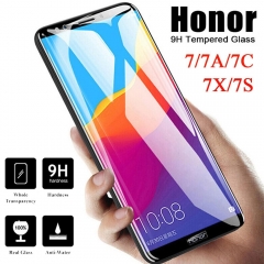 9H on glass for huawei honor 7 7X 7S 7C 7A pro tempered glass for huawei y5 prime 2018 phone screen protector protective film