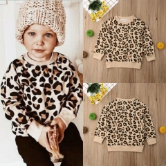 Baby Leopard Sweater Children's Bunny Print Sweaters Girl Boy Clothes Cute Toddler Girl Clothes Gifts Spring Autumn 1-7T Wear